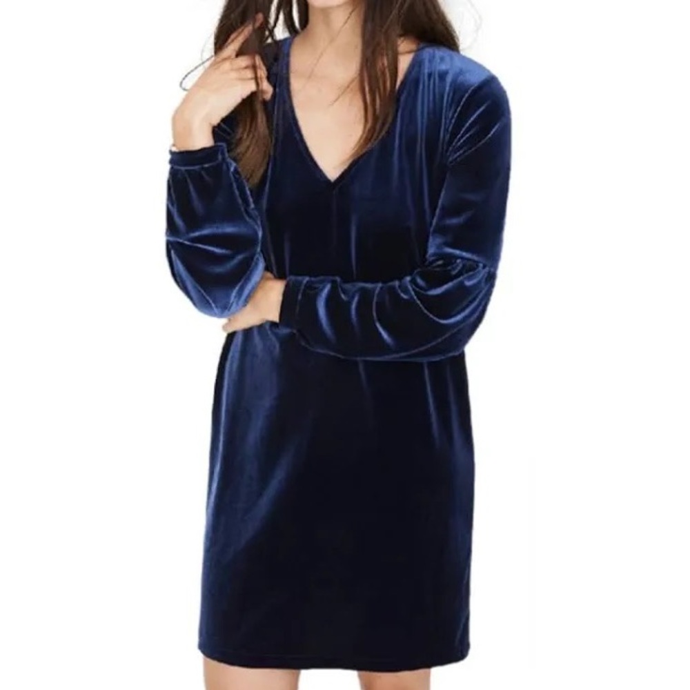 MADEWELL Balloon Sleeve Velvet Dress Size XXL Party Date Event Chic Stylish